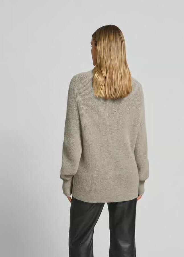 Rotate Birger Christensen Gezellig Oversized Gebreide Trui Gray Dames - Foto 2