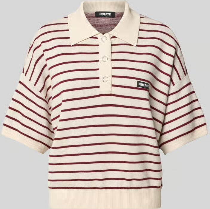 ROTATE relaxed poloshirt met wol - Foto 2