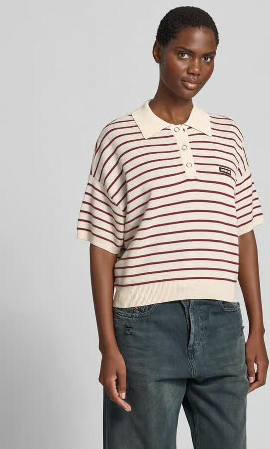ROTATE relaxed poloshirt met wol - Foto 3