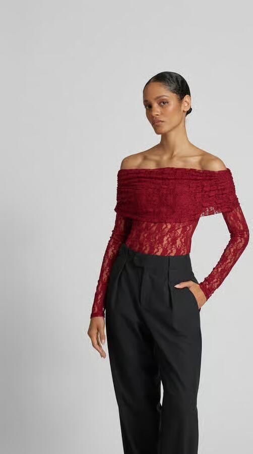 ROTATE Shirt met lange mouwen in semi-transparant design - Foto 3