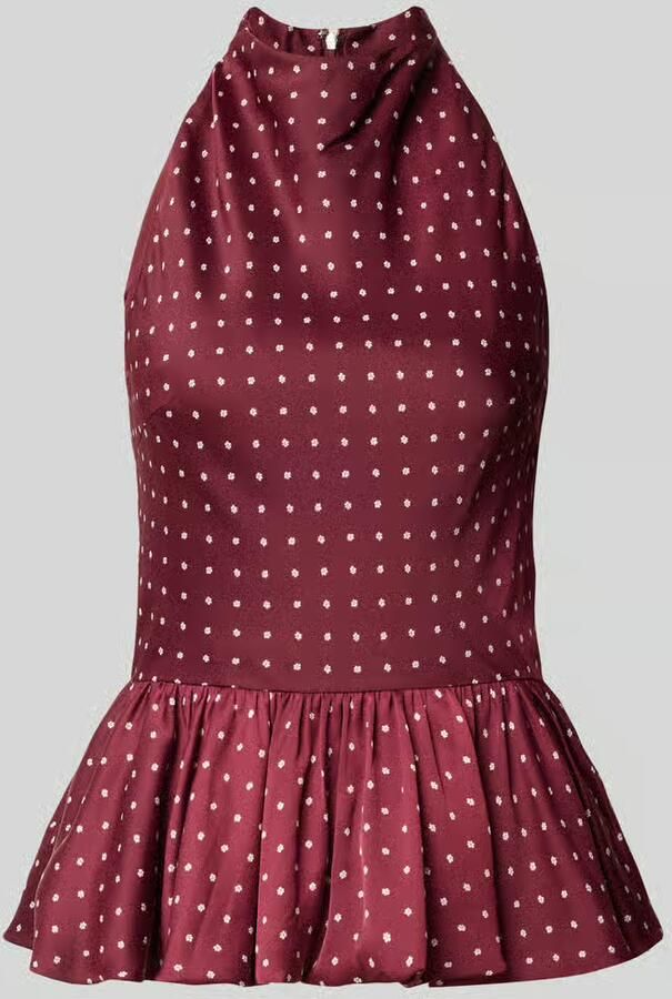 ROTATE slim fit blouse met peplumzoom - Foto 2