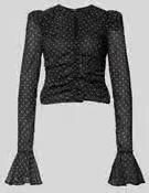 ROTATE Slim fit blouse met ruches