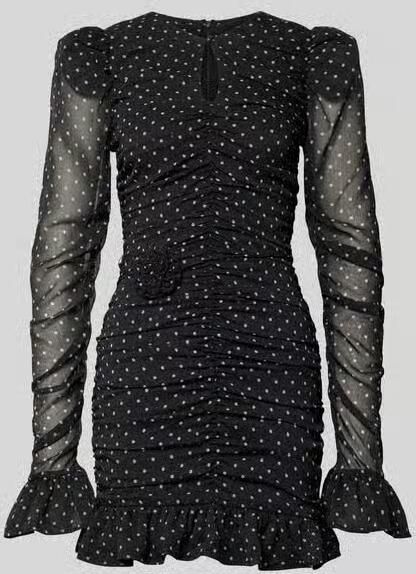 ROTATE Slim fit mini-jurk met rimpelingen - Foto 2