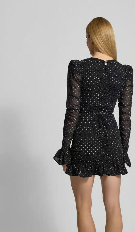 ROTATE Slim fit mini-jurk met rimpelingen