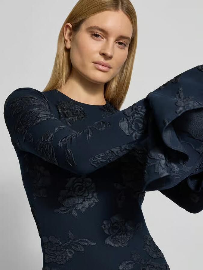 ROTATE Slim fit mini-jurk met ruches