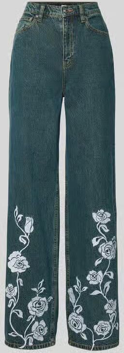 Rotate Birger Christensen Straight Fit Katoenen Jeans Blue Dames - Foto 6