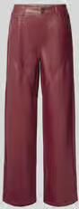 ROTATE Straight fit stoffen broek in leerlook
