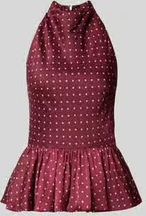 ROTATE slim fit blouse met peplumzoom