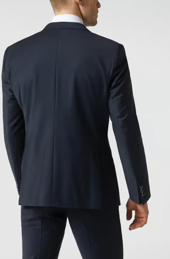 Roy Robson 2-knoops slim fit colbert van scheerwolmix - Foto 2