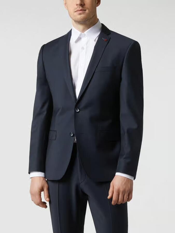 Roy Robson 2-knoops slim fit colbert van scheerwolmix - Foto 3