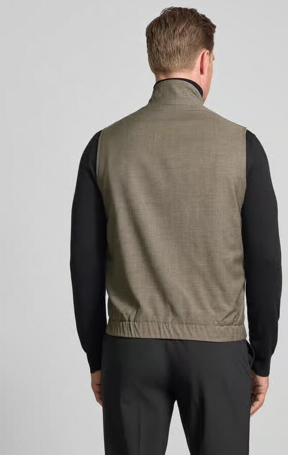 ROY ROBSON Bodywarmer van een mix van scheerwol en viscose met opstaande kraag