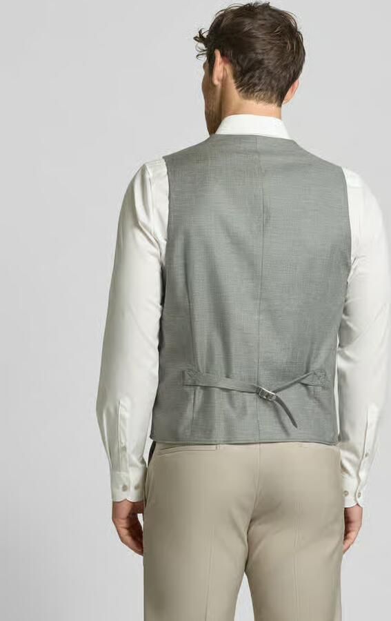 ROY ROBSON Bodywarmer van scheerwolmix met linnenmix