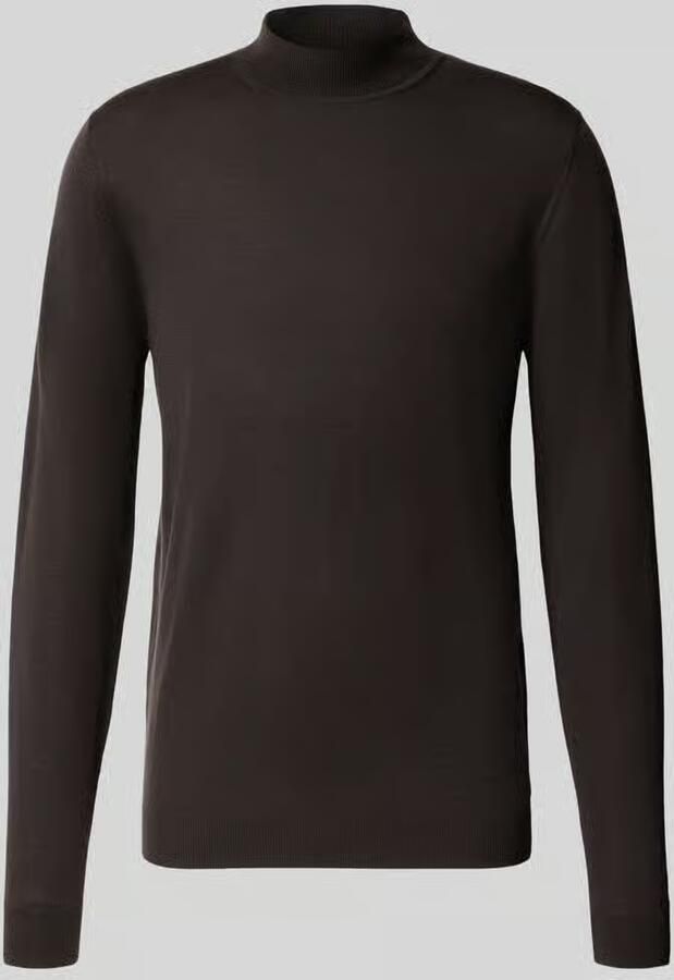 ROY ROBSON Gebreide pullover van scheerwol met opstaande kraag
