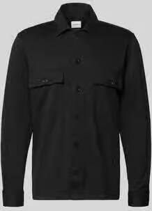 ROY ROBSON Jersey overshirt met borstzakken
