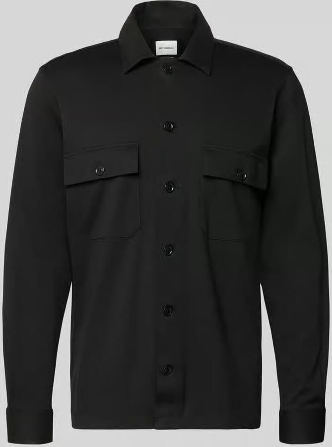 ROY ROBSON Jersey overshirt met borstzakken - Foto 2