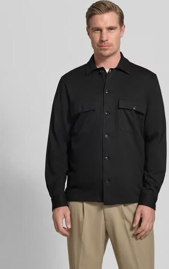 ROY ROBSON Jersey overshirt met borstzakken - Foto 2