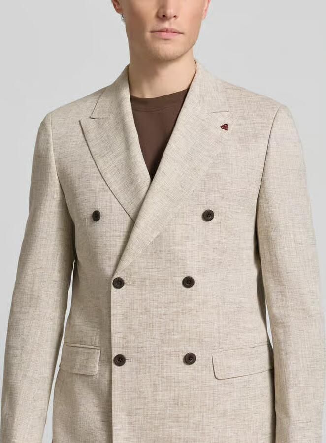ROY ROBSON Pak van viscosemix met dubbelrijige colbertlook