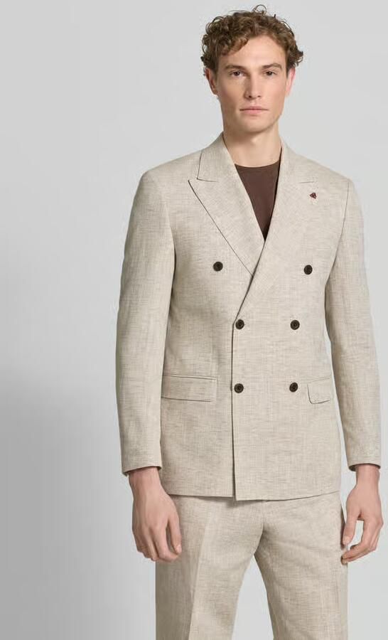 ROY ROBSON Pak van viscosemix met dubbelrijige colbertlook - Foto 3