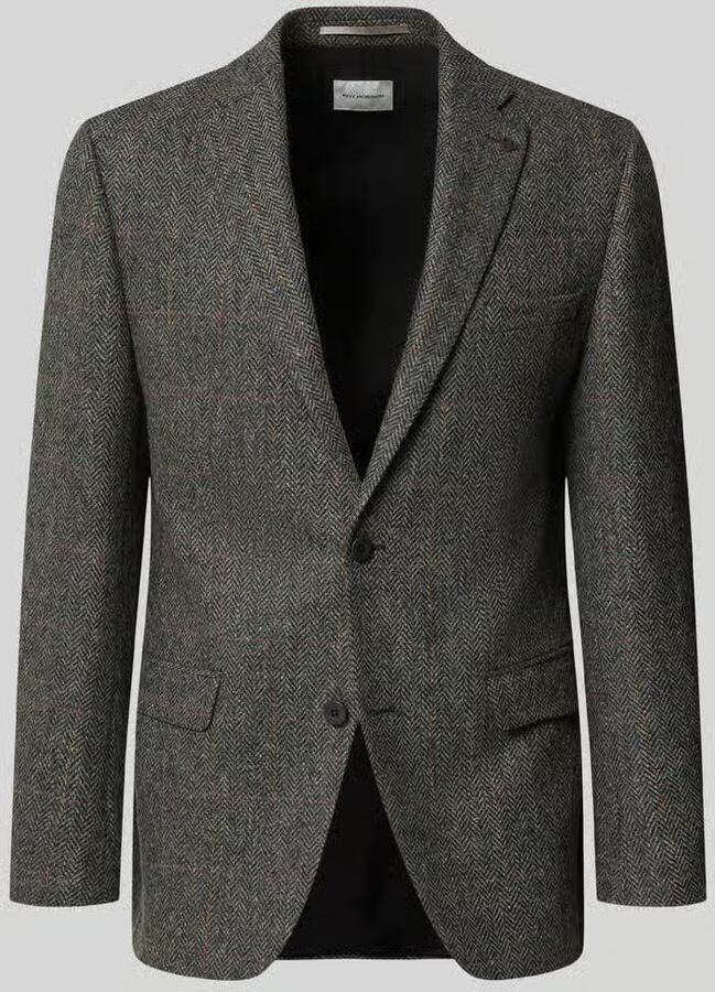 ROY ROBSON slim fit 2-knoop-colbert van scheerwol