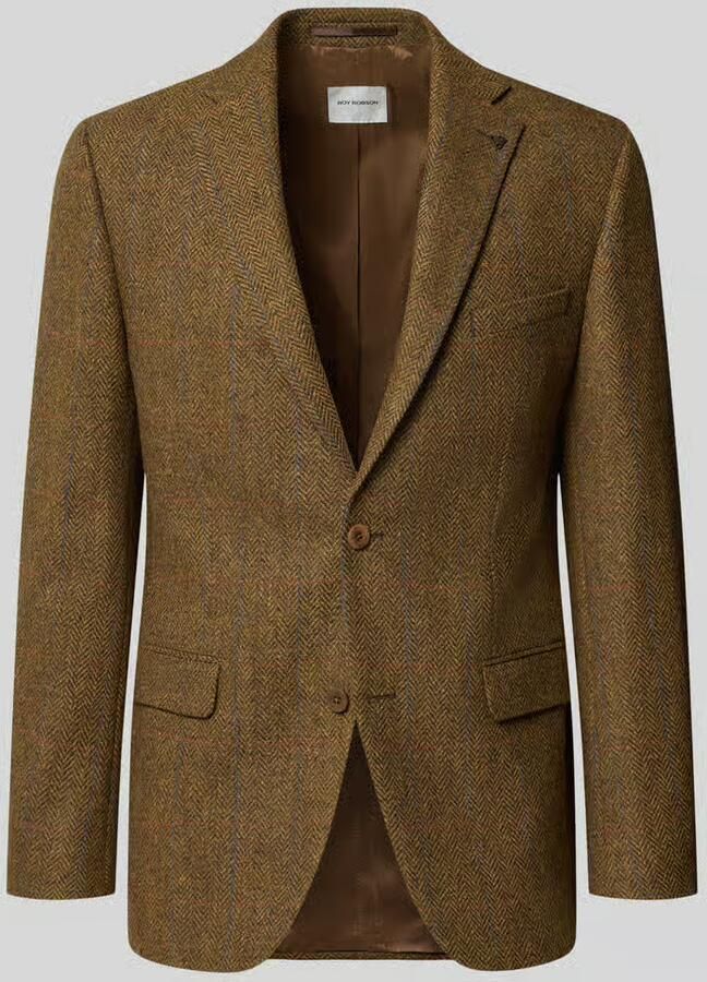 ROY ROBSON slim fit 2-knoop-colbert van scheerwol