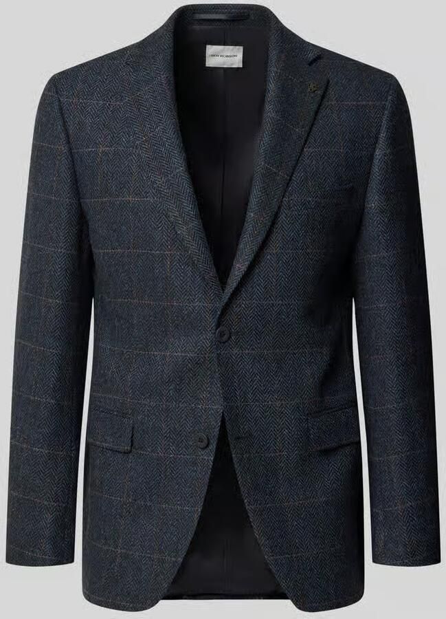 ROY ROBSON slim fit 2-knoop-colbert van scheerwol