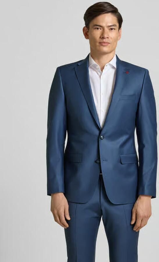 ROY ROBSON slim fit 2-knoops colbert met klepzakken - Foto 2