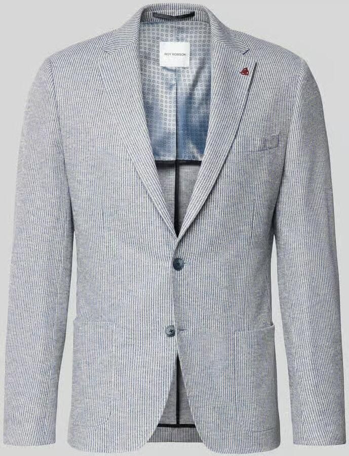 ROY ROBSON Slim fit 2-knoops colbert met reverskraag - Foto 2