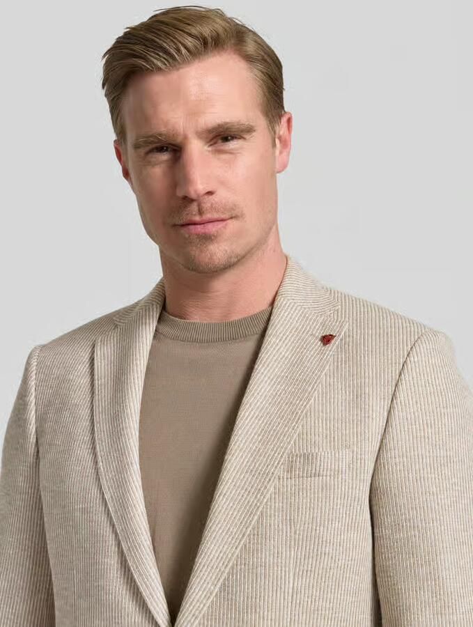 ROY ROBSON Slim fit 2-knoops colbert met reverskraag