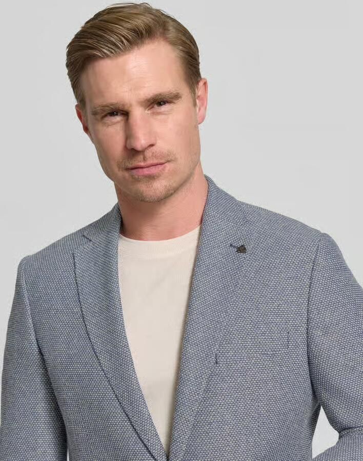 ROY ROBSON Slim fit 2-knoops colbert met reverskraag