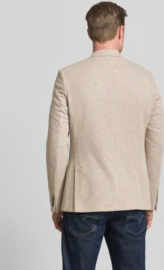 ROY ROBSON Slim fit 2-knoops colbert met reverskraag