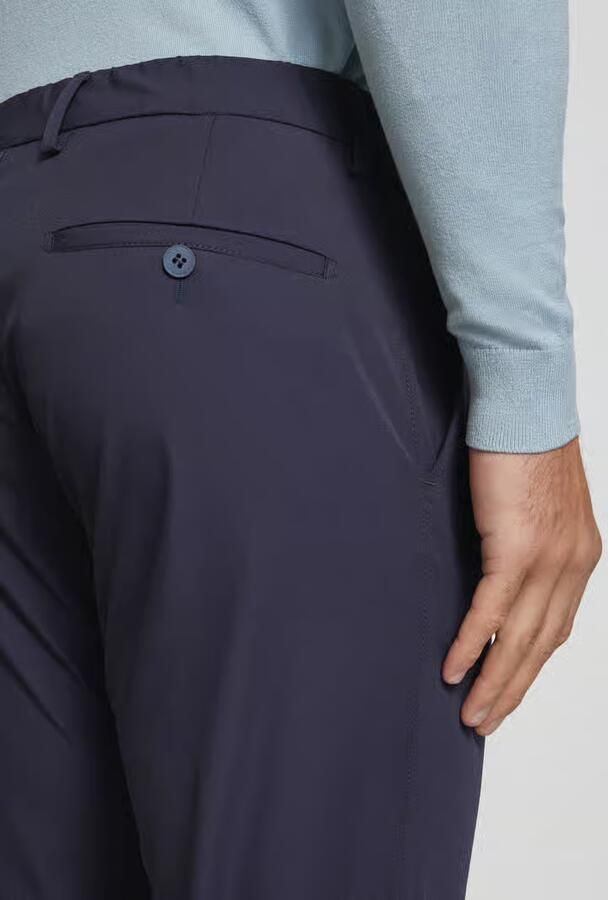 ROY ROBSON slim fit chino met plooien in de tailleband