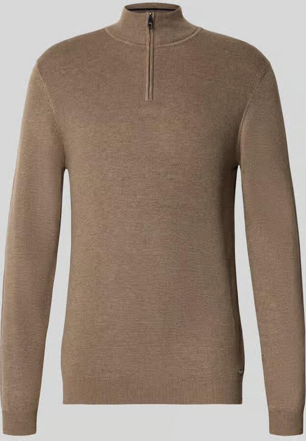 ROY ROBSON slim fit gebreide pullover van katoen- en viscosemix met viscose