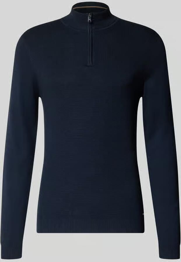 ROY ROBSON slim fit gebreide pullover van katoen- en viscosemix met viscose