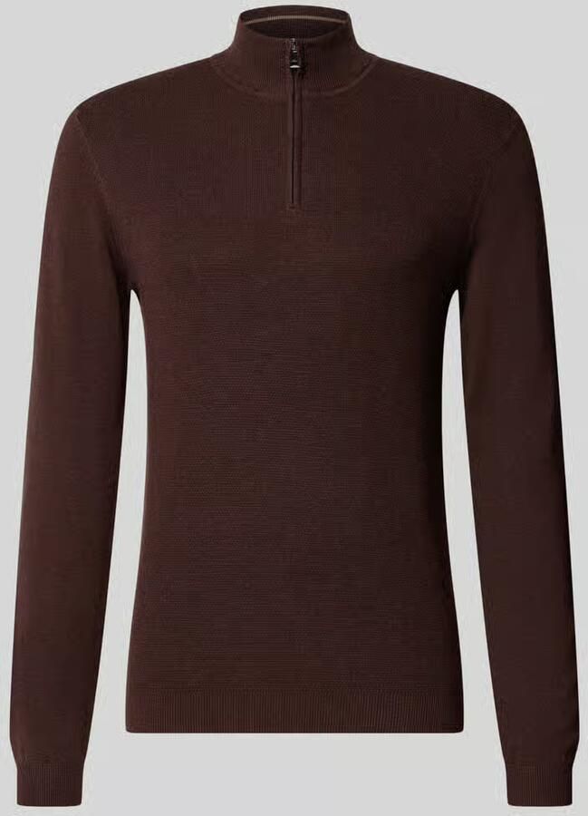 ROY ROBSON slim fit gebreide pullover van katoen- en viscosemix met viscose