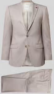 ROY ROBSON slim fit pak met reverskraag en strijkvouw