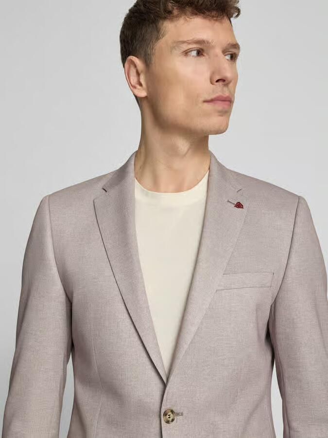 ROY ROBSON slim fit pak met reverskraag en strijkvouw - Foto 2