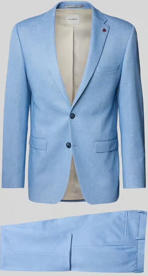 ROY ROBSON slim fit pak met reverskraag en strijkvouw - Foto 2