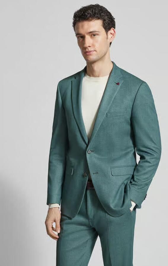 ROY ROBSON slim fit pak met reverskraag en strijkvouw - Foto 2