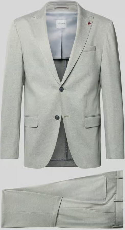 ROY ROBSON slim fit pak met stijgende revers - Foto 2