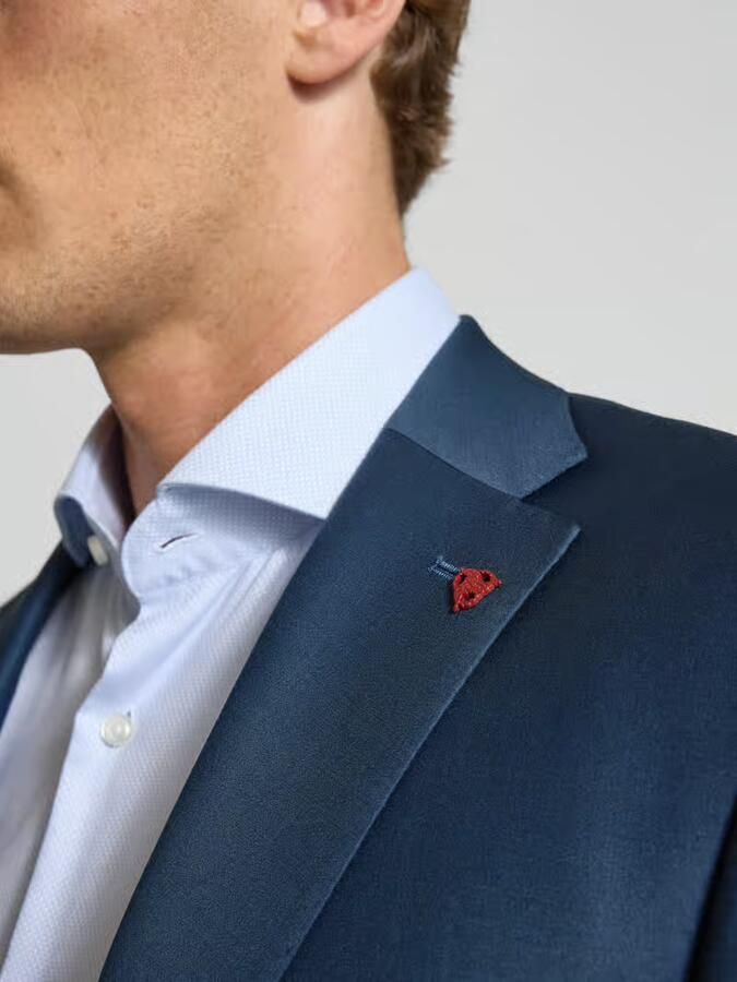 Roy Robson Slim fit pak van een mix van scheerwol en elastaan - Foto 2