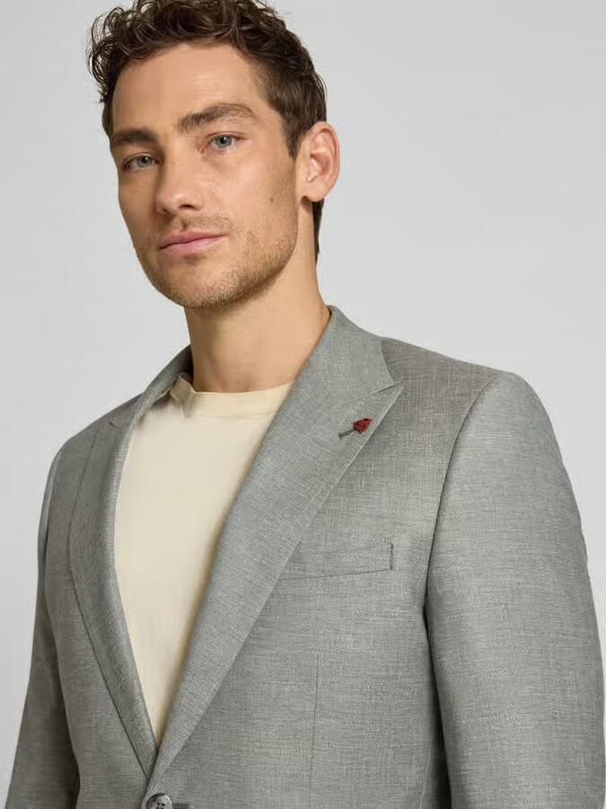 ROY ROBSON slim fit pak van scheerwolmix met 2-knoops colbert