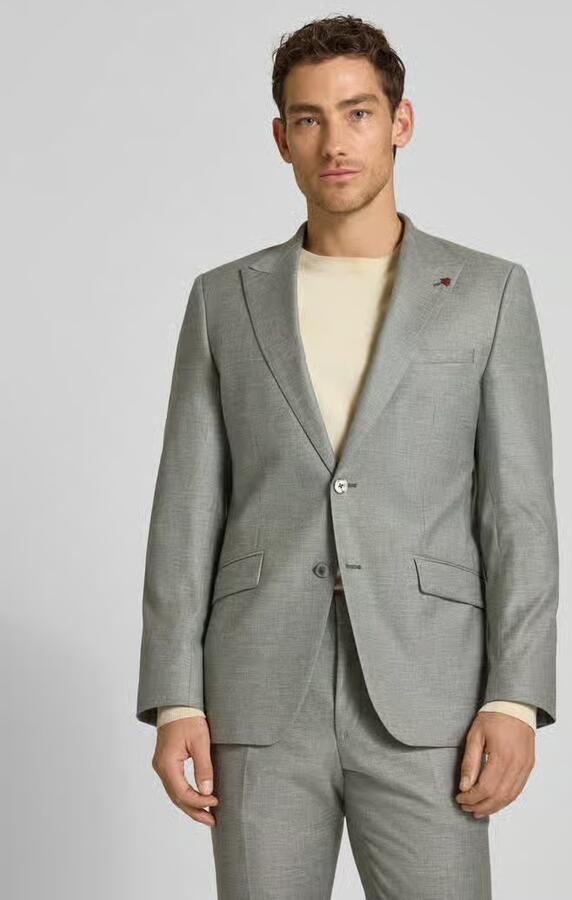 ROY ROBSON slim fit pak van scheerwolmix met 2-knoops colbert - Foto 3