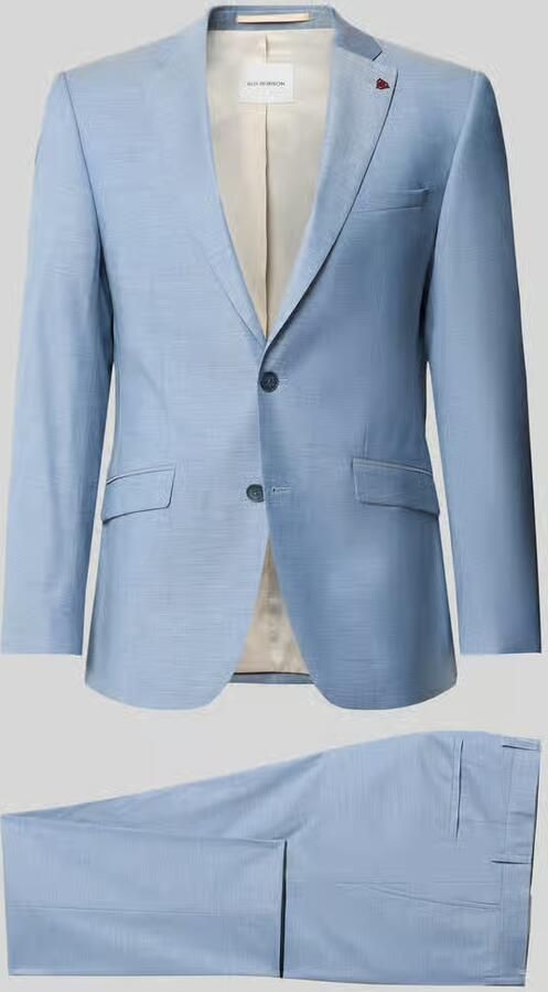 ROY ROBSON Slim Fit pak van scheerwolmix met viscose - Foto 3