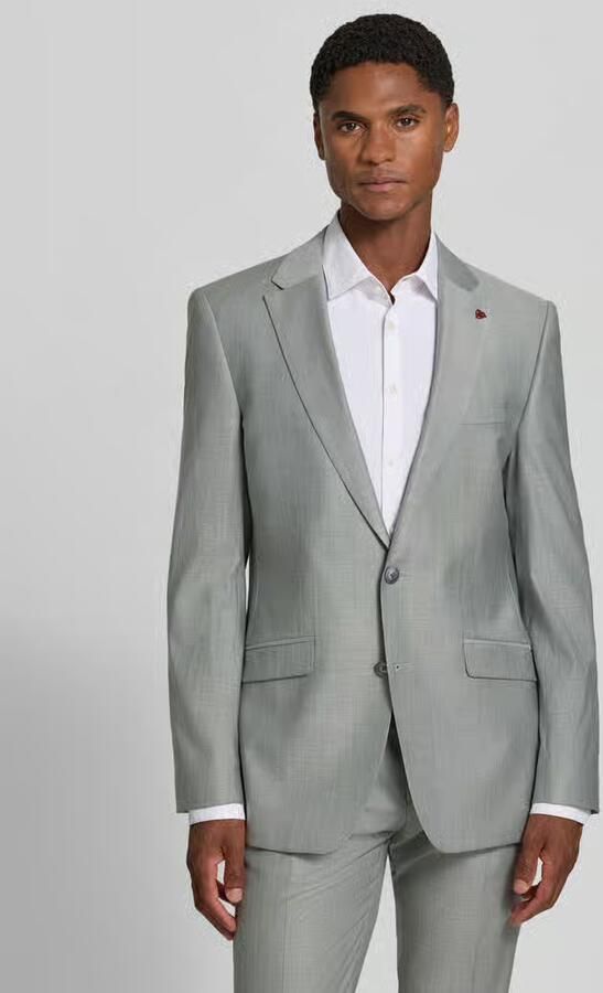 ROY ROBSON Slim Fit pak van scheerwolmix met viscose - Foto 3
