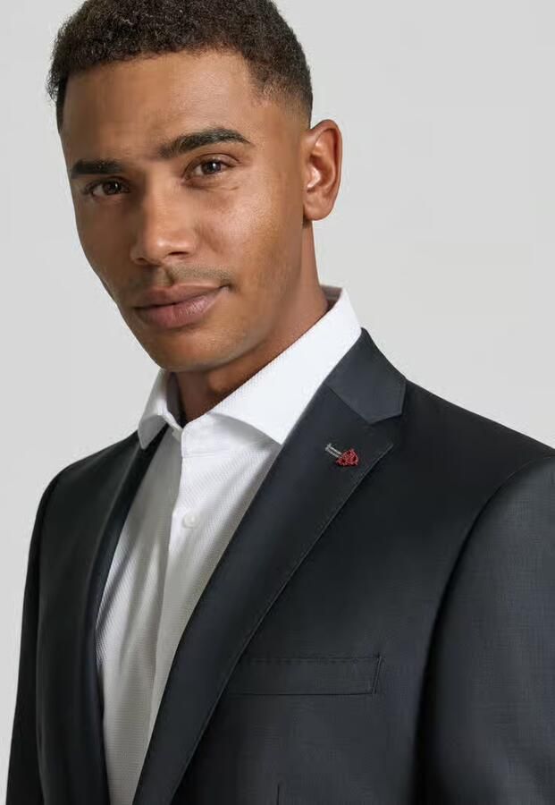 ROY ROBSON slim fit pak van wolmix in effen design - Foto 2