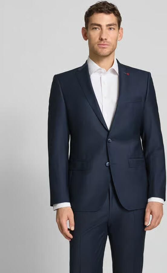 ROY ROBSON slim fit pak van wolmix in effen design - Foto 2
