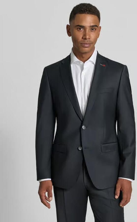 ROY ROBSON slim fit pak van wolmix in effen design - Foto 3