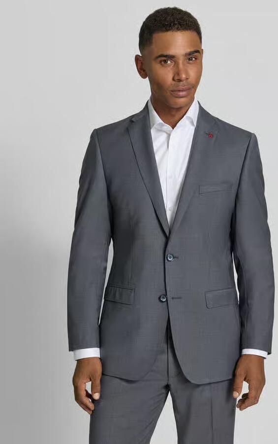 ROY ROBSON slim fit pak van wolmix in effen design - Foto 3