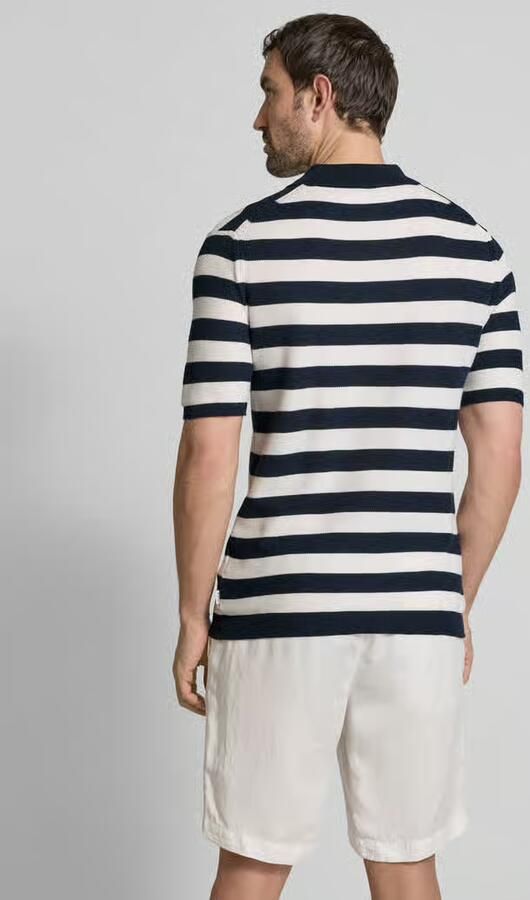 ROY ROBSON Slim fit poloshirt met labeldetail