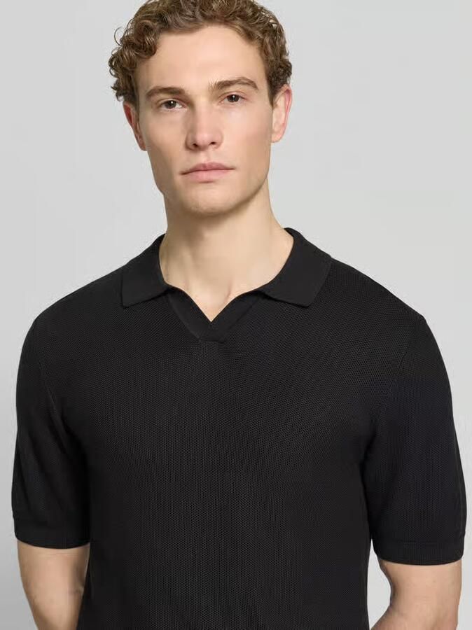 ROY ROBSON slim fit poloshirt met viscose